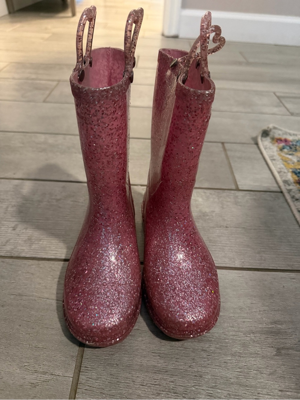 Western Chief Kids Glitter Pink Rain Boots
